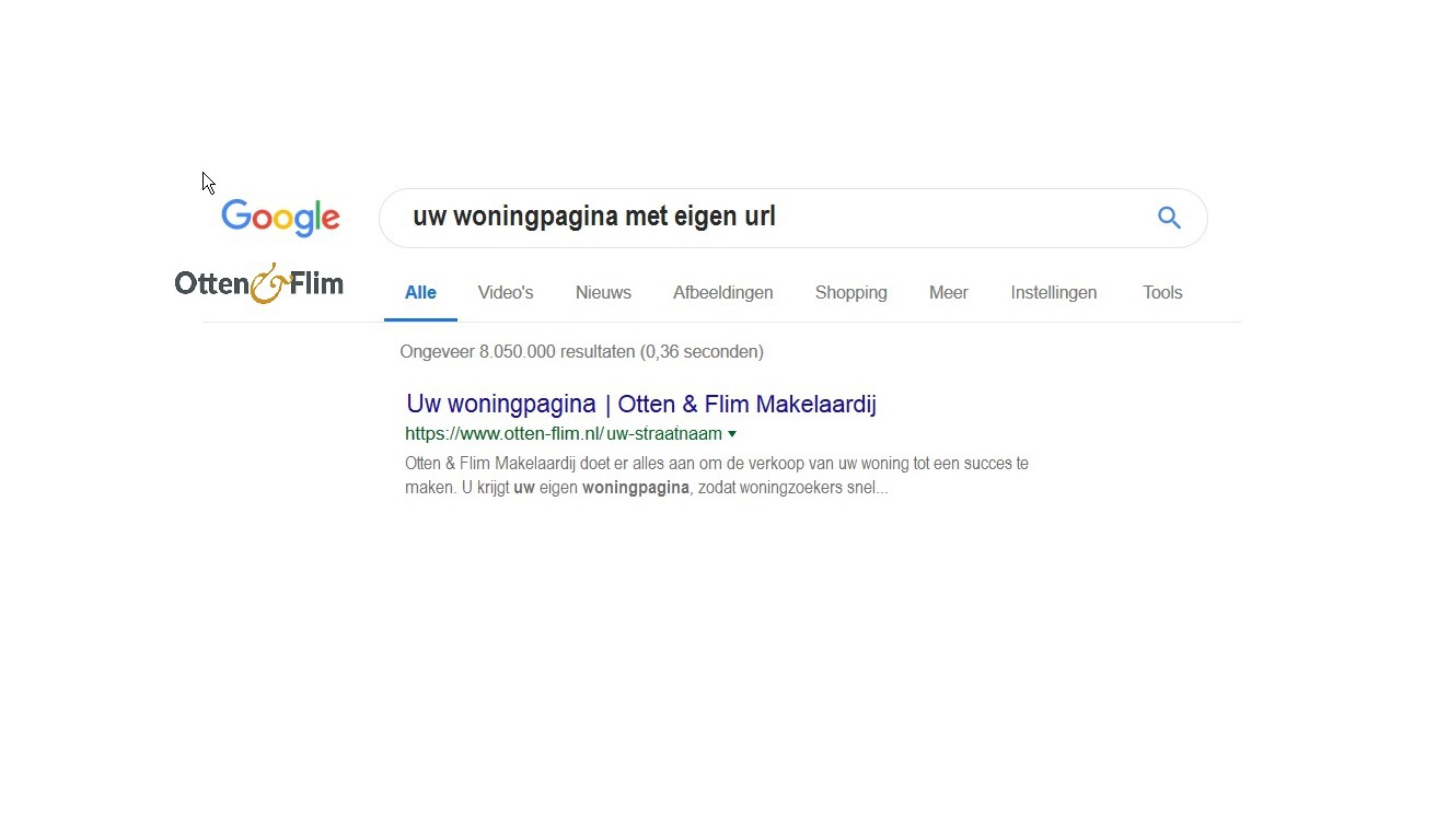 Google woningpagina